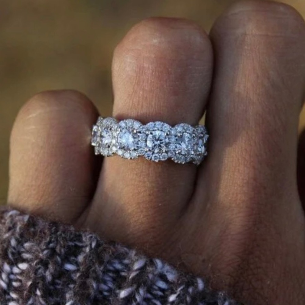 Sterling Silver and Cubic Zirconia Ring.